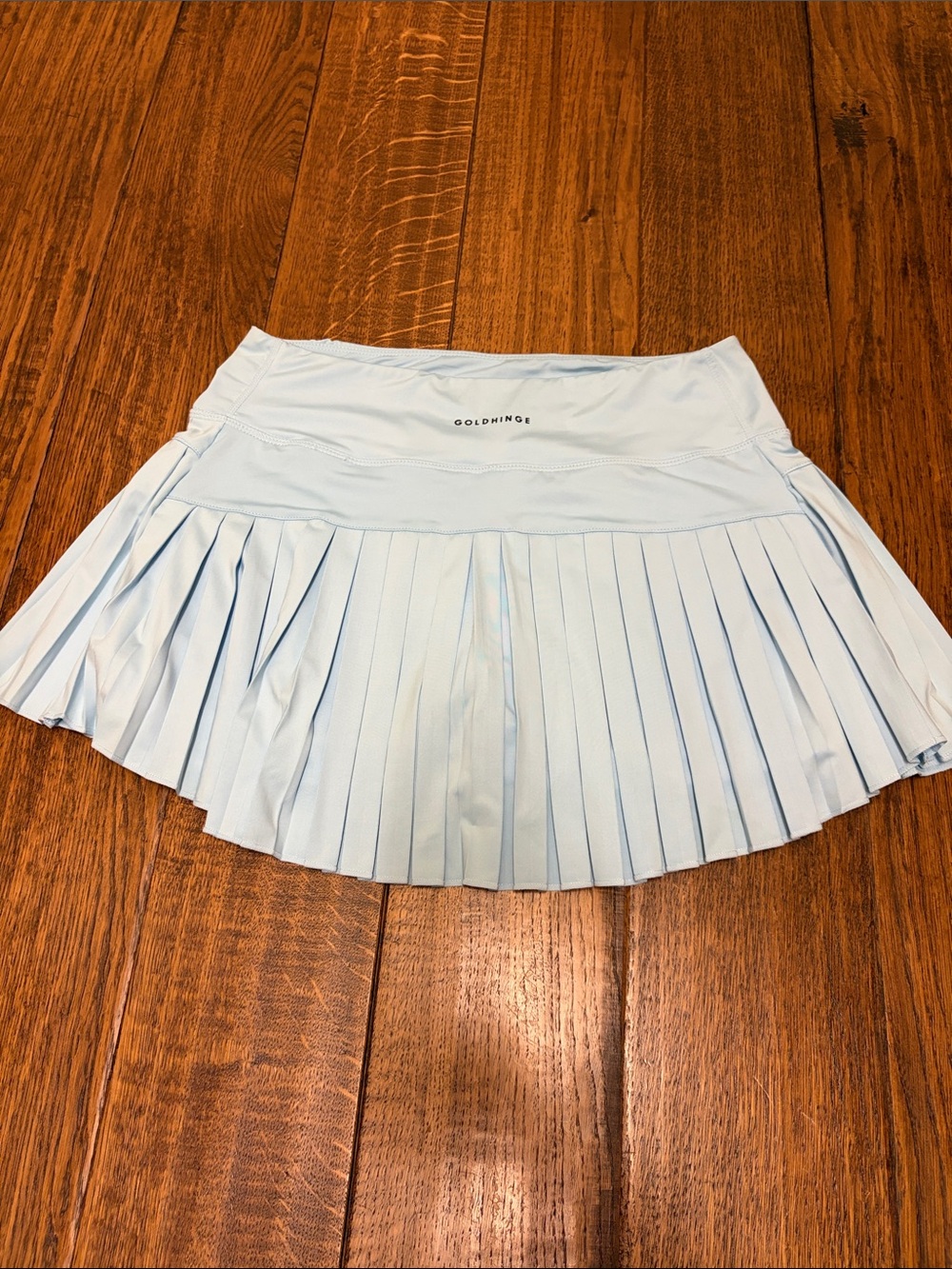 Goldhinge Light Blue Pleated Tennis Skirt